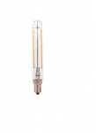 4W LED lemputė, E14, T20, skaidriu stiklu, 3000K