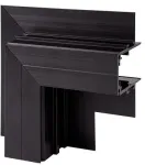 Magnetinės sistemos bėgelio kampinis sujungimas OPTONICA R20, juodas