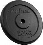 Ketaus svoris 20kg, skylė 31mm, klasikinė plok&scaron;tė, REBEL ACTIVE