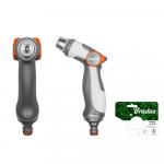 Laistymo pistoletas Bradas Baltas Line SMOOTH CONTROL, metalinis, reguliuojamas