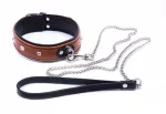 Whips Collections Bindings-WHIPS moteri&scaron;ka apykaklė su pavadėliu, konjakas