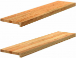Palangės, 2 vnt, &scaron;viesiai rudos, 110x30x2 cm, ąžuolo medienos