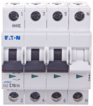 Eaton 278971 Grandinės pertraukiklis 3P+N C 10A 15kA AC FAZ C10/3N 278971