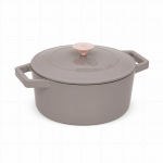 Berlinger Haus Emaliuotas ketaus puodas su dangčiu, 4.35 L, 24x11 cm | Metallic Line Taupe Collection BH-6525