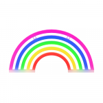 Neoninis LED &scaron;viestuvas RAINBOW 5 spalvų FLNE14X Forever Light