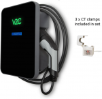 V2C Trydan PRO versijakrovimo stotelė 22kW su ekranu, 3 fazių, Type 2 kabelis (5m), dinaminis balansavimas