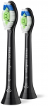 2 dalių &scaron;epetėlių galvučių pakuotė Philips Sonicare Optimal White, Juodos spalvos HX6062/88