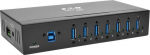 USB &Scaron;AKOTĖLIS Eaton Eaton &bdquo;Tripp Lite&ldquo; serijos 7 prievadų USB 3.0 &scaron;akotuvas, &bdquo;SuperSpeed&ldquo; su specialiu 2A USB įkrovimu, skirtas &bdquo;iPad&ldquo; ir plan&scaron;etiniams kompiuteriams, metalinis - &scaron;akotuvas - 7 x &bdquo;SuperSpeed USB 3.0&ldquo; - DIN tipo &scaron;akotuvas, tvirtinimo d ...