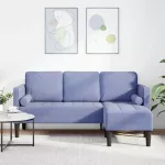 Sofa Sofos komplektas su pagalve Džinsinės mėlynos Poliesteris