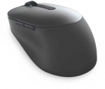 Pelė DELL MS5320W, de&scaron;inei rankai, Optinė, RF belaidė + Bluetooth, 1600 DPI, Pilkas, Titanium