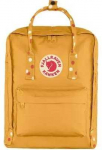&bdquo;Fj&auml;llr&auml;ven&ldquo; žygio kuprinė &bdquo;Fjallraven Kanken&ldquo; su ochros ir konfeti ra&scaron;tu