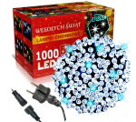 Happy People Lauko Kalėdinė girlianda 1000 Led, 65 metrai &Scaron;altai baltos spalvos Flash K-34