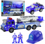 Lean Toys Policijos rinkinys vaikams su automobiliu ir &scaron;almu