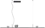 48W LED pakabinamas &scaron;viestuvas DUNE, juodu korpusu/dūmų sp. stiklas, 3000K, dimeriuojamas, 01-4302