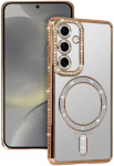 Tel Protect Bling Magsafe dėklas skirtas Samsung Galaxy S26 Ultra aukso spalvos