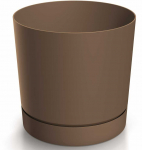 Dekoratyvinis gėlių vazonas Tubo P &Oslash;12.8cm H12.8cm plastikinis/rudas