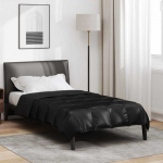 Vasaros antklodė Juoda 155 x 220 cm Satin ir mikropluo&scaron;tas