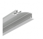 LED juostos profilis FLAT8 H/UX, anoduotas aliuminis, 2m