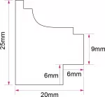 Ramka Focus Calla Baltas 24x30