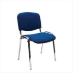 Comfort Basic kėdė su blizgiu rėmu, mėlyna