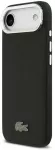 Lacoste Iconic Petit Pique Camera Stand MagSafe telefono dėklas su stovu ir MagSafe palaikymu, skirtas Apple iPhone 17 Air, juodas