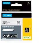 Dymo Rhino Band Nylon juodas / baltas 12mmx3 5m