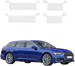 GrizzGlass bespalvė techninė HeavyDuty Clear danga slenksčiams, skirtiems Audi A6 C8 Kombi (2018-2023) [4w1] (GRZ20703)