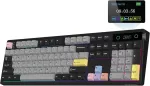 Epomaker belaidė mechaninė žaidimų klaviatūra su RGB, ekranu ir ratuku, 10000 mAh, 104 klavi&scaron;ai, TH108 PRO
