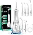 BARBERBOSS belaidis burnos irigatorius su 5 antgaliais, 300 ml, IPX7, QR-7024