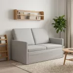 Dviejų vietų sofa Debesų pilka 130 x 81 x 82 cm Audinys