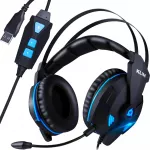 KLIM Impact V2 laidinės žaidimų ausinės su mikrofonu, 7.1 erdviniu garsu, juodos