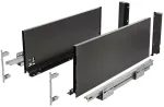 AXIS PRO GTV Drawer, H=200 mm, L=350 mm, push to open, full extension, juodas (C)