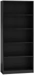 Topeshop lentyna 80cm lentynos spintelė knygoms segtuvams juoda svetainė, biuras, kabinetas