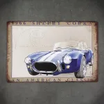 Metalinė dekoratyvinė lentelė Shelby Cobra 2