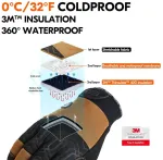 Vgo... 1 pora 0&deg;c / 32&deg;f žieminių dirbtinės odos darbo pir&scaron;tinių, neper&scaron;lampamos darbo saugos pir&scaron;tinės &scaron;altam orui, skirtos naudoti &scaron;aldytuve ar &scaron;aldymo kameroje, su 3m Thinsulate pamu&scaron;alu (sl7716flwp)