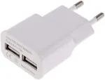 Universalus Usb įkroviklis 2 lizdai 5v-2a baltas