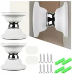 Baltas metalinis magnetinis durų atmu&scaron;ėjas, ribotuvas, stabdiklis