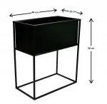 Loft metalinis gėlių stovas, 50cm dėžė, gėlių vazono stovas