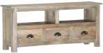 TV staliukas Televizoriaus spintelė, 110x30x50cm, mango medienos masyvas
