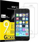 New'c grūdinto stiklo ekrano apsauga, skirta iphone 5s, 5, se, 5c, [2 vnt.] apsauga nuo įbrėžimų, pir&scaron;tų atspaudų ir riebalų, hd ekrano apsauga, skirta iphone 5s, 5, se, 5c