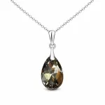 Diamond Sky Jewelry Sidabrinis kaklo papuo&scaron;alas moterims DiamondSky &bdquo;Baroque (Sidabrinis Night)&ldquo; su Swarovski kristalais