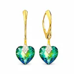 Diamond Sky Jewelry Sidabriniai auskarai moterims DiamondSky &bdquo;Cute Valentine (Vitrail Medium)&ldquo; su Swarovski kristalais