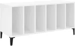 Vinilinė plok&scaron;telė Vinilinių plok&scaron;telių spintelė, balta, 100x38x48cm, mediena