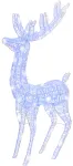 Kalėdinė dekoracija elnias, mėlyna, 180cm, akrilas, 250LED, XXL