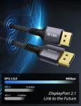Stouchi Displayport 2.1 kabelis 2 vnt., 1.2m, 16k@60hz, 80gbps