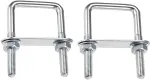Duoyif u formos varžtas m8 60 x 100 mm u formos sraigtai m8 u formos varžtas kvadratinis nerūdijantis plienas su veržlės rėmo plok&scaron;tele poveržle u formos laikiklis vamzdžių tvirtinimui automobilių laivų vilkimui 2 vienetai (60 x 100 mm)