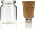 Bottle 16gb Usb atmintinė, ra&scaron;iklis, atminties laikmena, permatomas stiklinis kam&scaron;telis