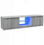 TV staliukas Tv spintelė su led, pilkas ąžuolas sonoma, 120x30x35,5