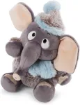 Nici 47273 mink&scaron;tas žaislas 35 cm - drambliukas, pliu&scaron;inis žaislas mergaitėms, berniukams ir kūdikiams - purus kim&scaron;tinis žaislas, skirtas apkabinimui ir žaidimui - mink&scaron;tas žaislas i&scaron; žiemos kolekcijos, pilkas/mėlynas, 35 cm