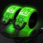 Todoxi 2 Led apyrankių rinkinys, įkraunamos, Usb įkraunamos &scaron;viesos apyrankės suaugusiems ir vaikams, at&scaron;vaitinės &scaron;viesos juostos bėgimui, &scaron;unims, žygiams, dviračių sportui, lauko sportui